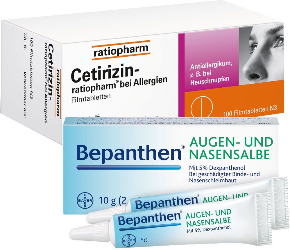 Allergie-Set Cetirizin + Bepanthen Augen- und Nasensalbe 1 St Set