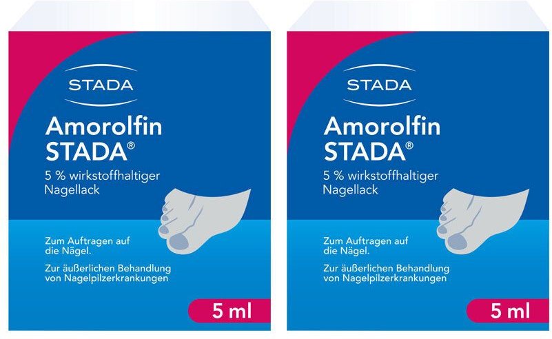 Amorolfin Stada 5% wirkstoffhaltiger Nagellack Doppelpack 2x5 ml Wirkstoffhaltiger