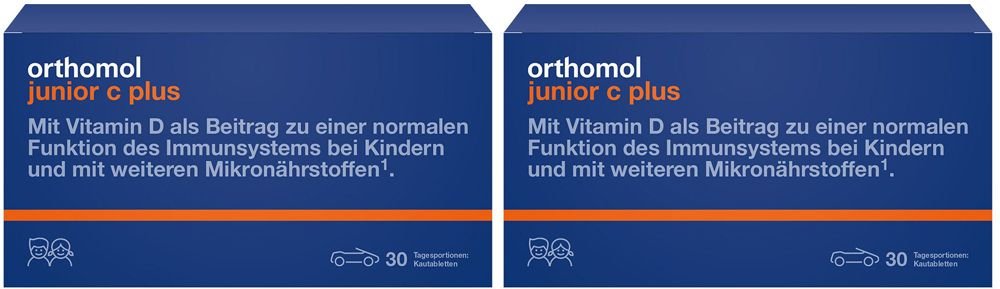 2x Orthomol junior C plus Mandarine/ Orange 2x30 St Kautabletten