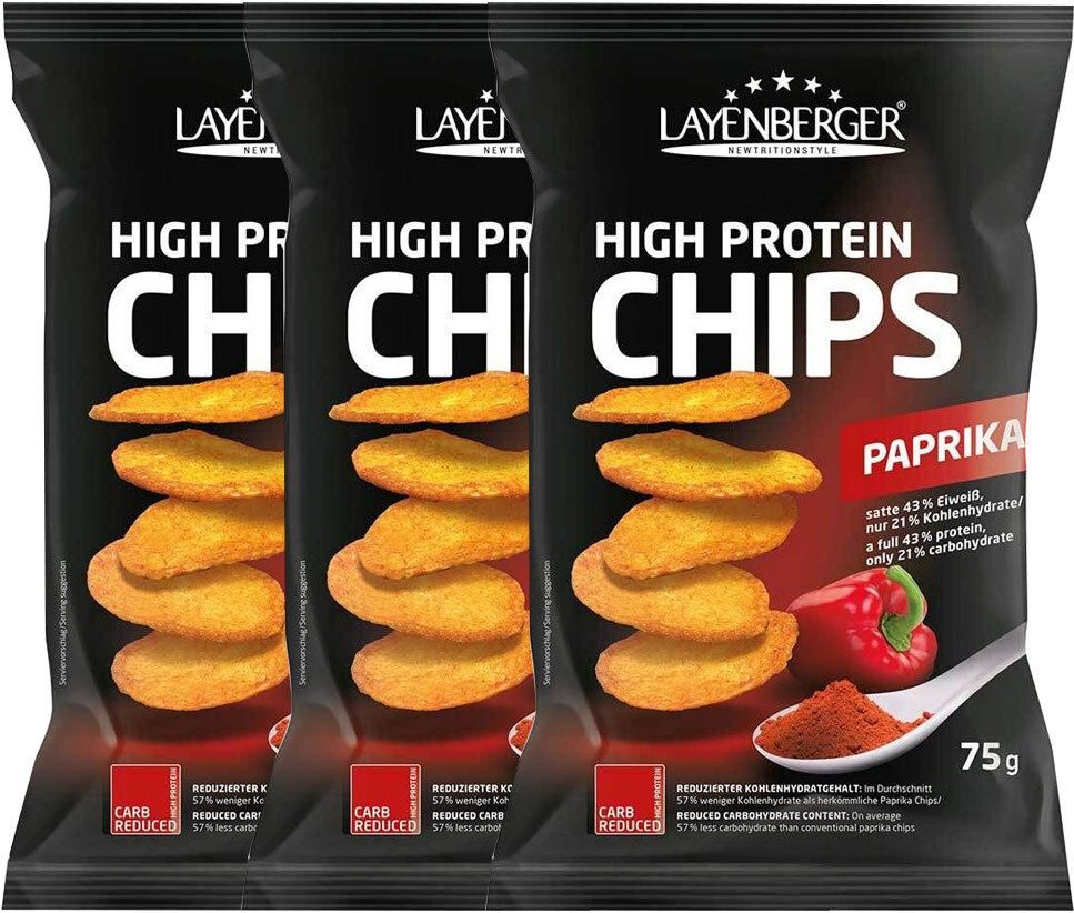 3x LowCarb.one High Protein Chips Paprika 3x75 g Sonstige