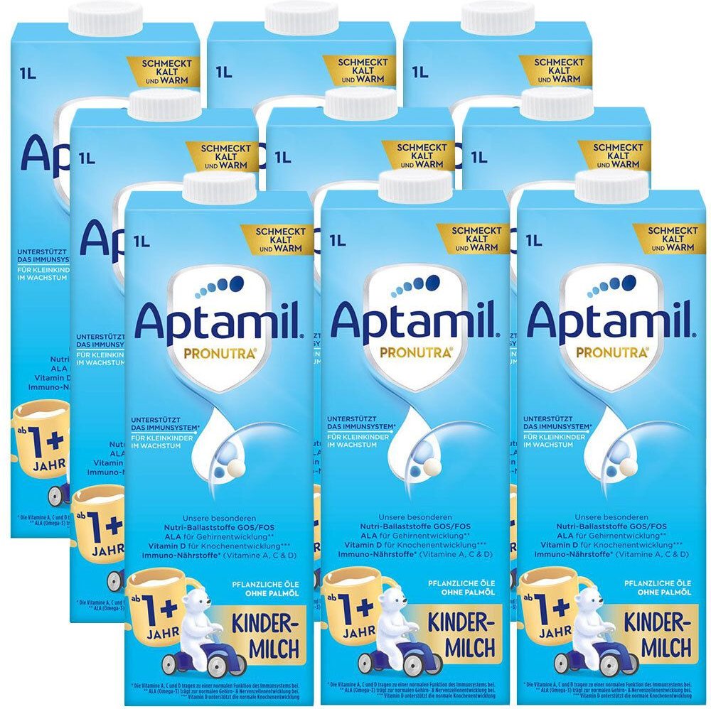 10x Aptamil Kindermilch ab 1 Jahr trinkfertig 10x1 l Flüssigkeit