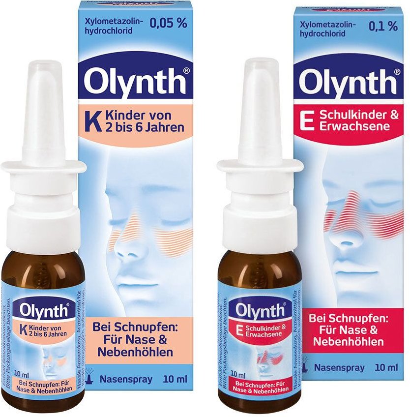 Olynth 0,1% für Erwachsene Nasendosierspray & 0,05% Kinder 1 St Set