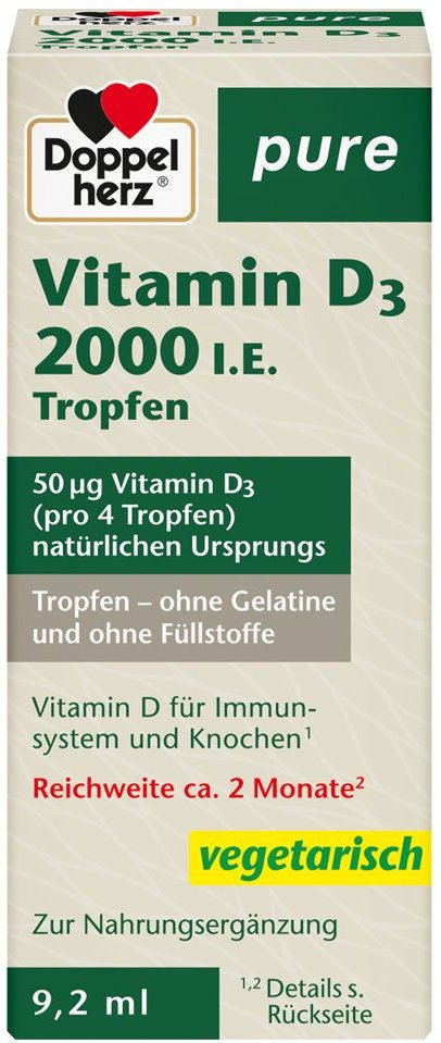 Thumbnail - Doppelherz Vitamin D3 2000 I.e. pure Tropfen 9,2 ml