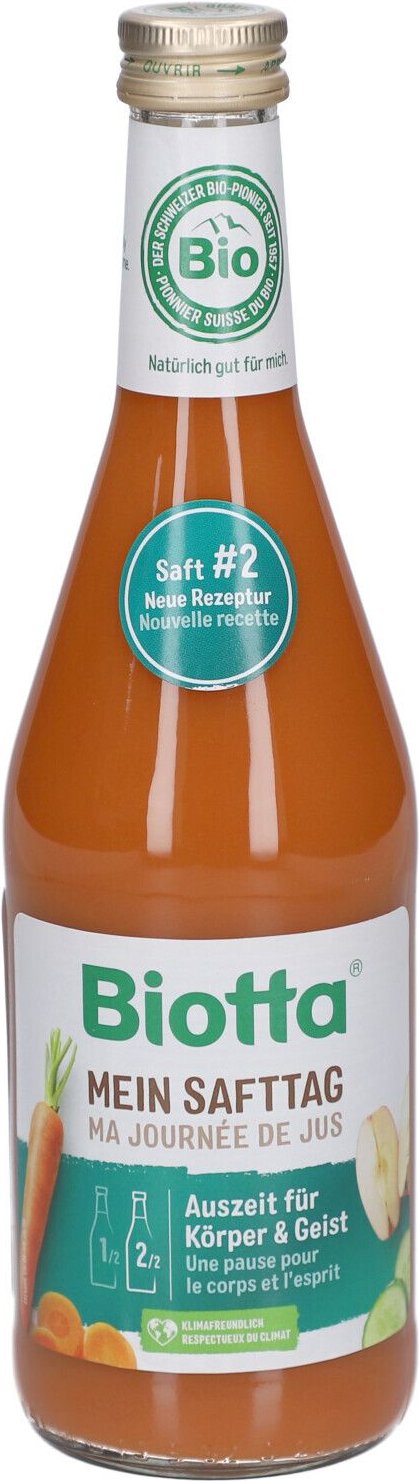 Biotta Mein Safttag 2 Karotte-Apfel Saft 500 ml
