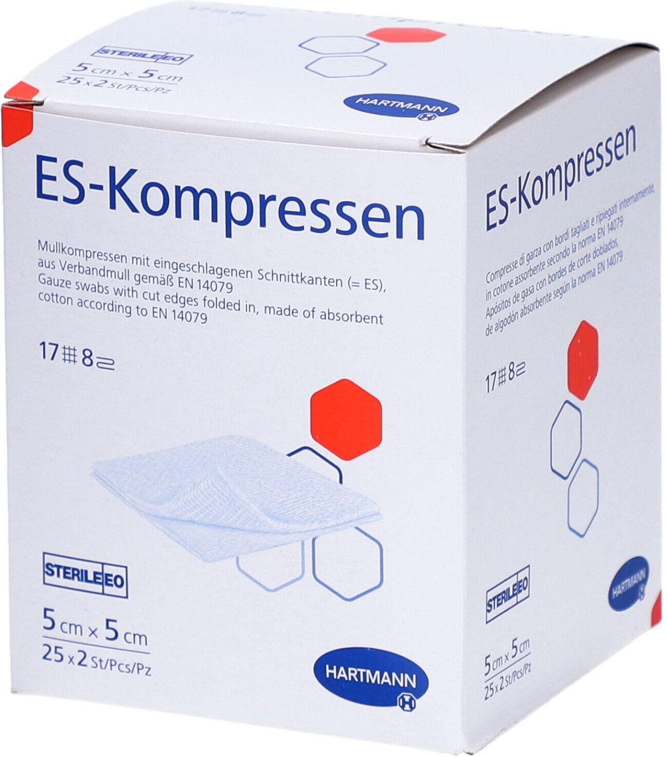 Es-Kompressen steril 5x5 cm 8fach 25x2 St Kompressen