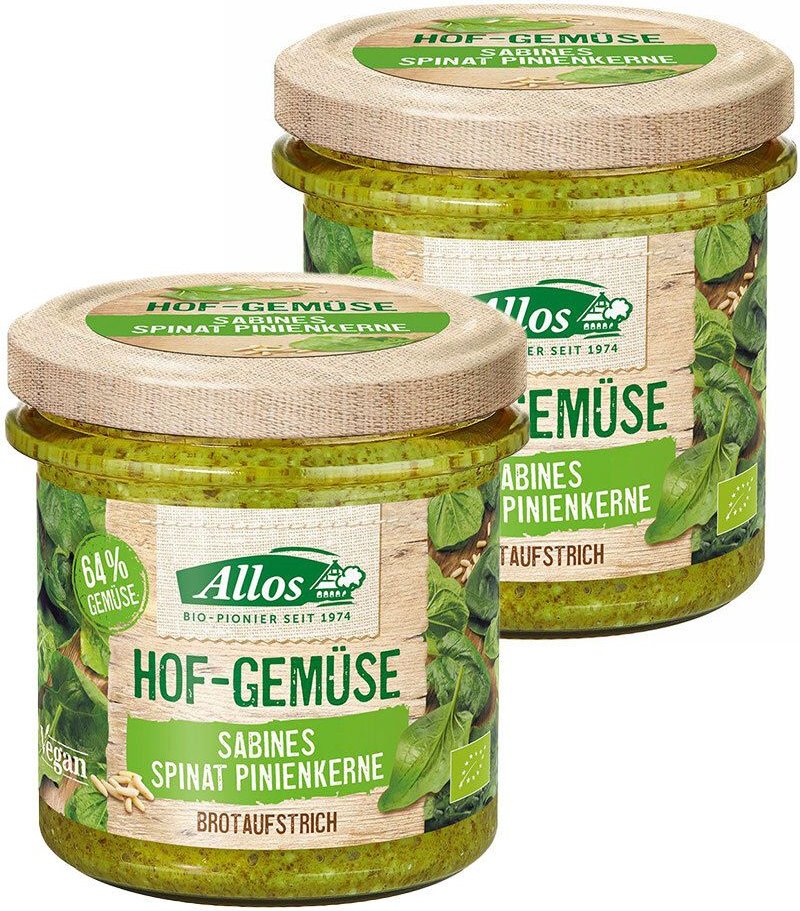 Allos Bio Hofgemüse Steffis Spinat Pinienkerne 2x135 g Kerne