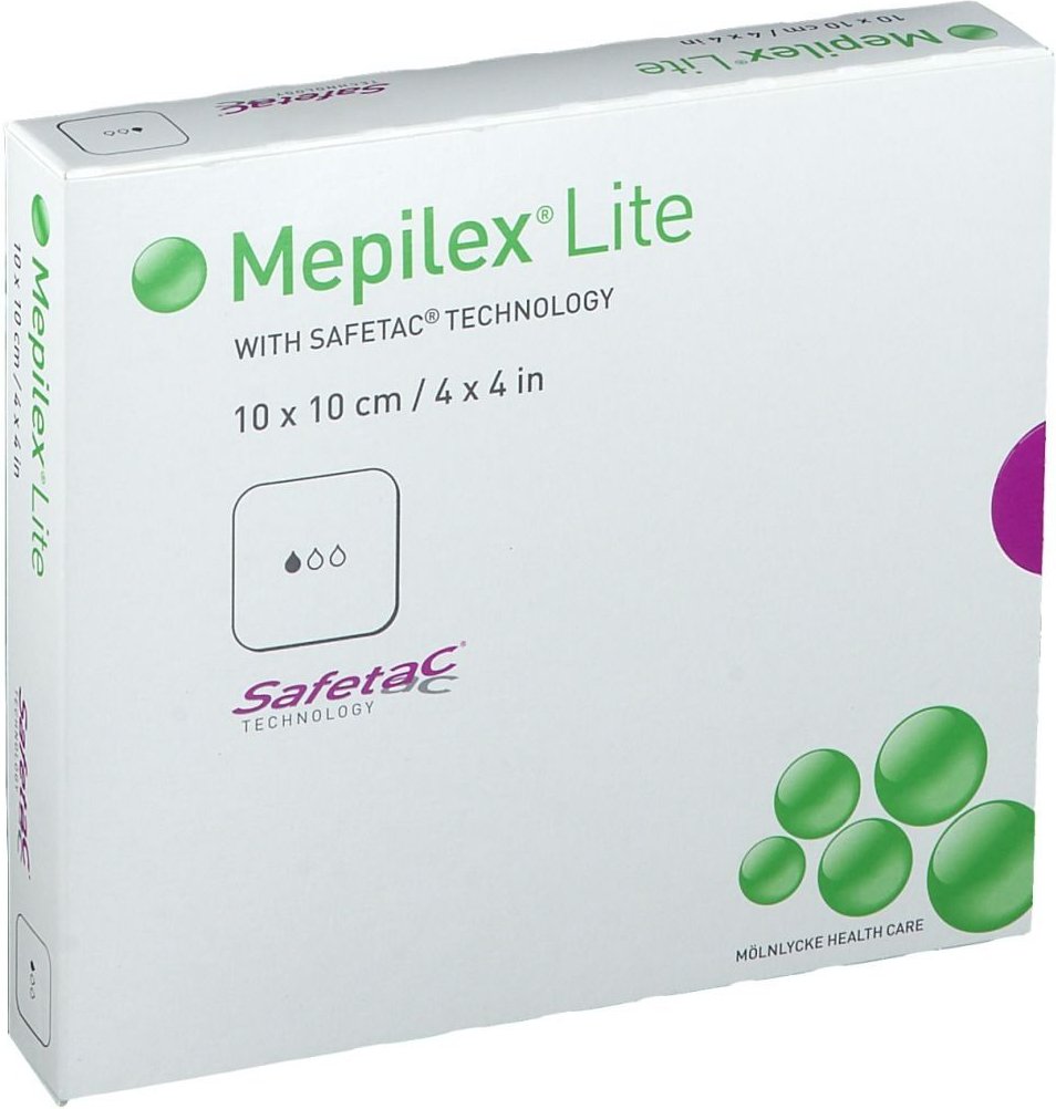 Mepilex Lite Schaumverband 10x10 cm steril 5 St Verband