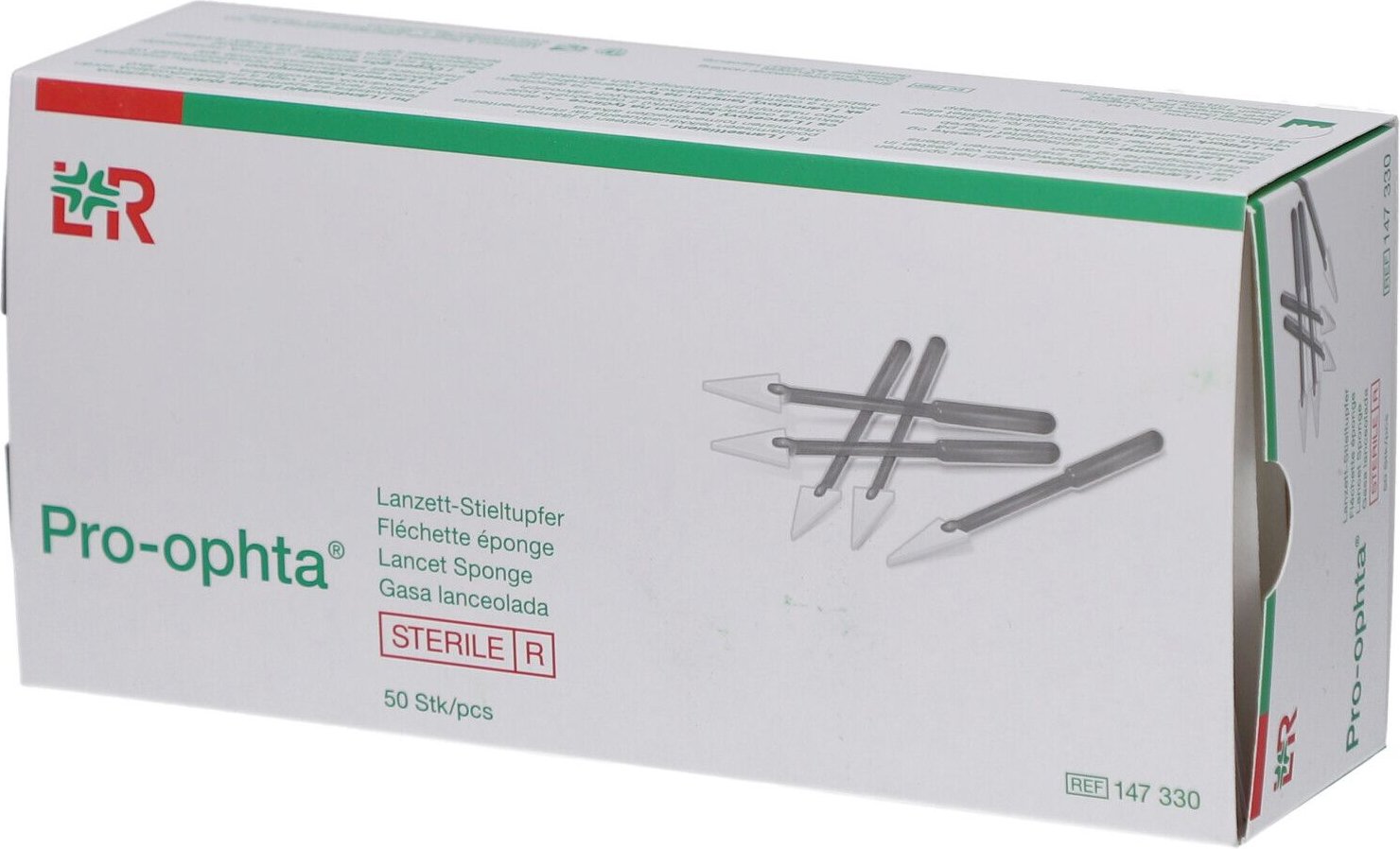 Pro-Ophta Lanzett Stieltupfer 1 mm steril 50 St Tupfer