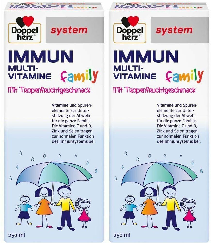 Thumbnail - 2x Doppelherz Immun flüssig family system 2x250 ml Flüssigkeit zum Einnehmen