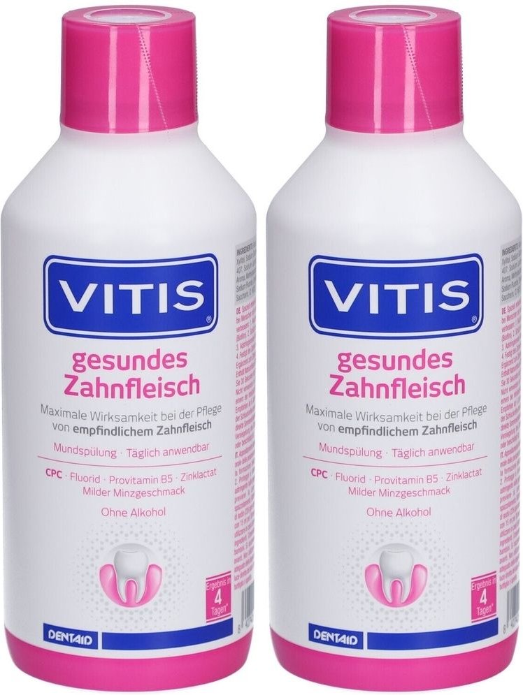 Vitis Gesund Zahnfl Mundsp x2 2x500 ml Mundwasser