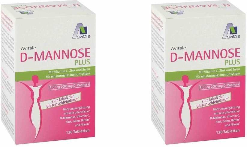 D-Mannose Plus 2000 mg Tabl.m.Vit.u.Mineralstof. 2x 2x120 St Tabletten