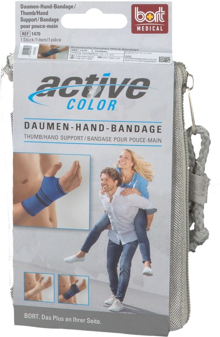 Bort ActiveColor Daumen Hand Band.M schwarz 1 St Bandage(s)