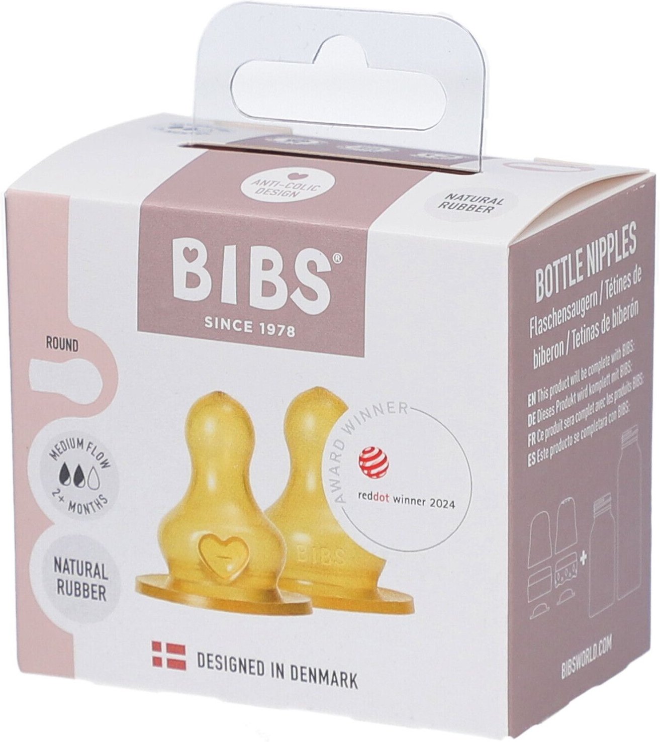 Bibs Zuigfles Spenen Latex Duopack Medium 2st 2 St Sauger