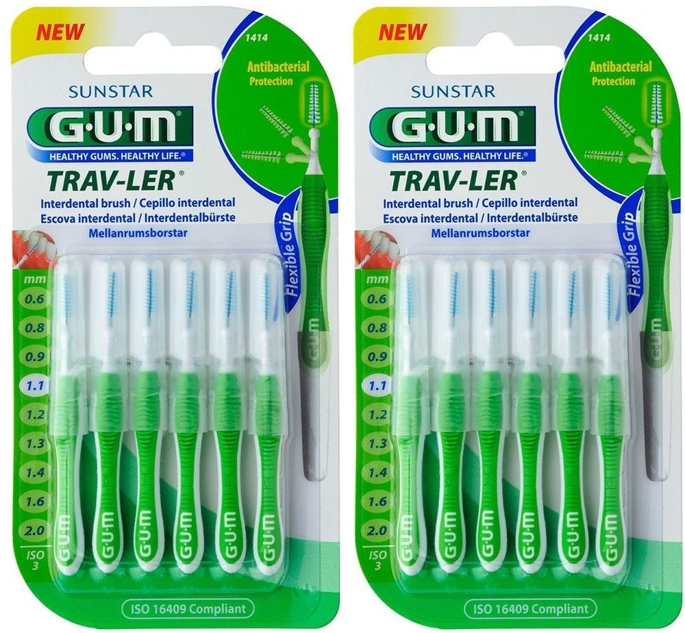 GUM Trav-Ler GRU TA 1.1 IN x2 2x6 St Zahnbürste