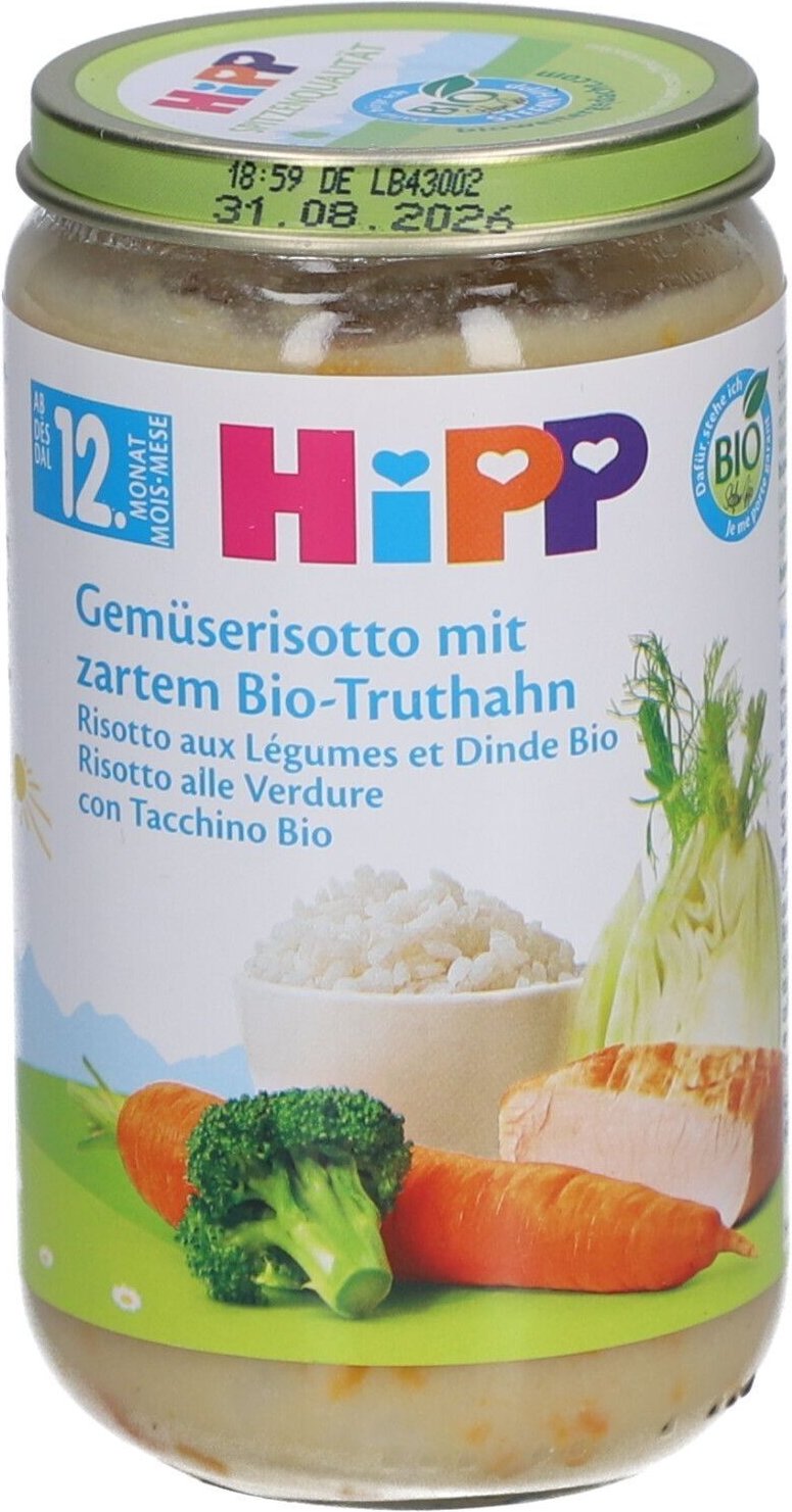 HiPP Gemüserisotto mit zartem Truthahn ab 12 Monaten x4 4x250 g