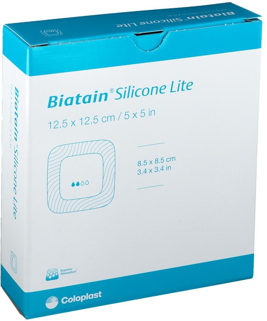 Biatain Silicone Lite Schaumverband 12,5x12,5 cm 10 St Verband
