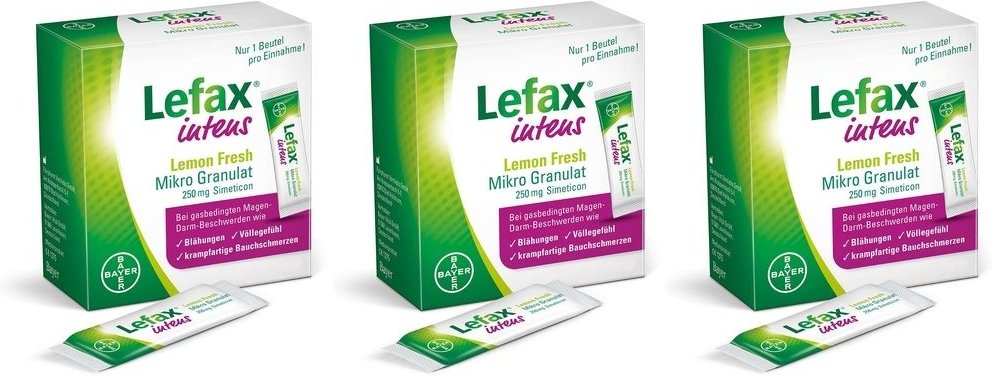 Lefax intens Lemon Fresh Mikro Granul.250 mg Sim. 3x 3x50 St Granulat