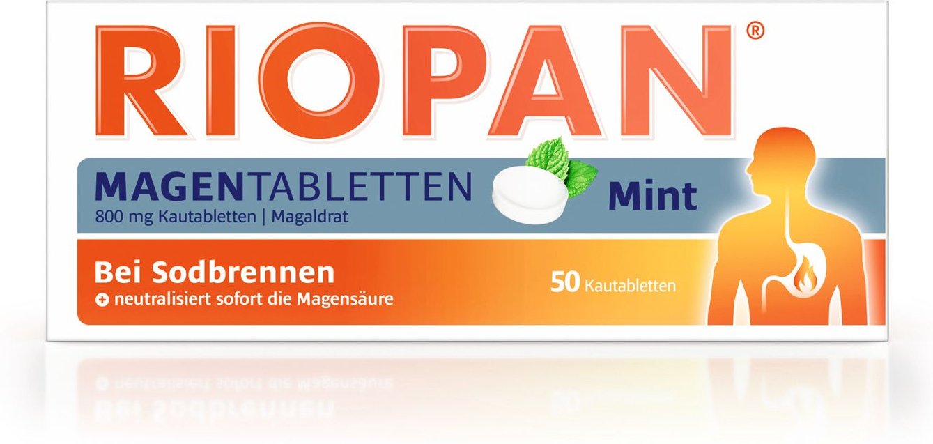 Riopan Magen Tabletten Mint 800 mg Kautabletten 50 St