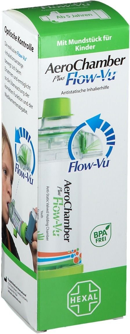 Aerochamber Kids m.Mundstück Kdr.ab 5 Jahre grün 1 St Gerät