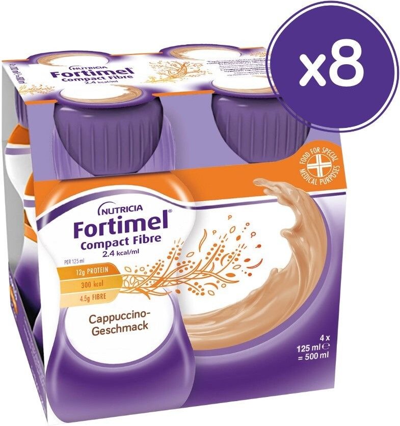Thumbnail - Fortimel Compact Fibre Cappuccino 8x4x125 ml Flüssigkeit