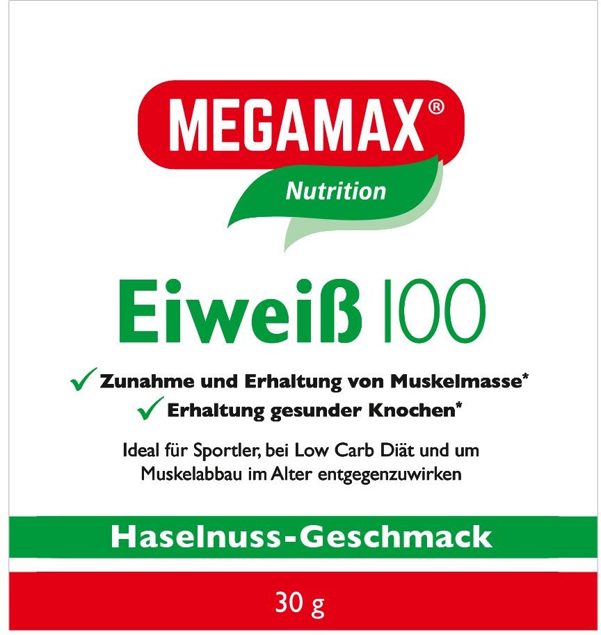 Thumbnail - Eiweiss 100 Haselnuss Megamax Pulver 30 g