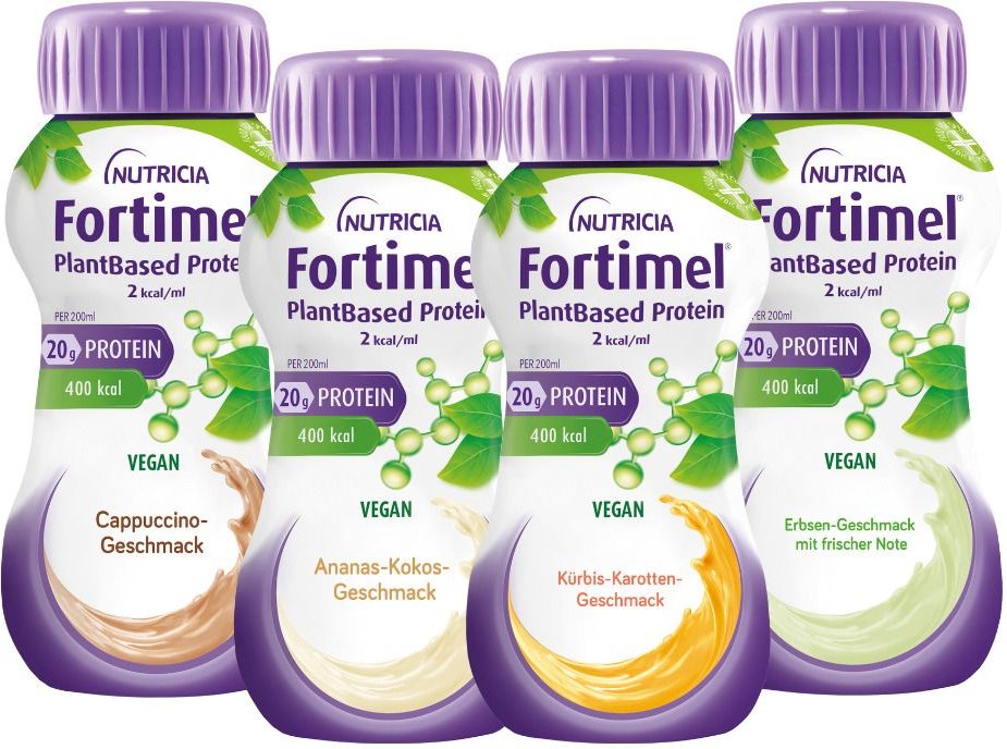 Fortimel PlantBased Protein 2 kcal Mischkarton 8x4x200 ml Flüssigkeit