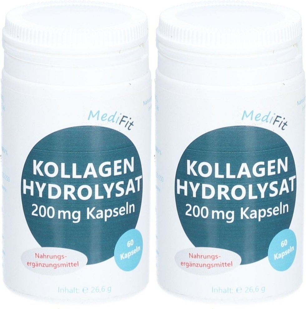 Kollagen Hydrolysat 200 mg Kapseln MediFit 2x 2x60 St