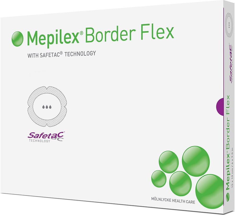Mepilex Border Flex Schaumverb.haft.15x19 cm oval 5 St Verband
