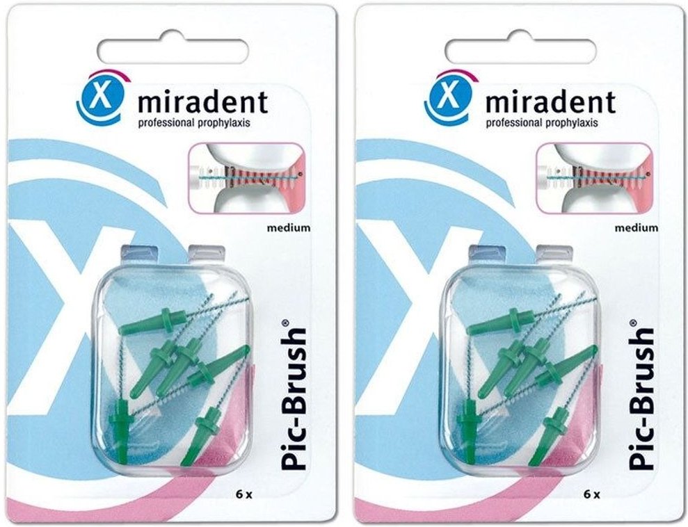 Miradent Picberb MED Grue6 x2 2x6 St Zahnbürste