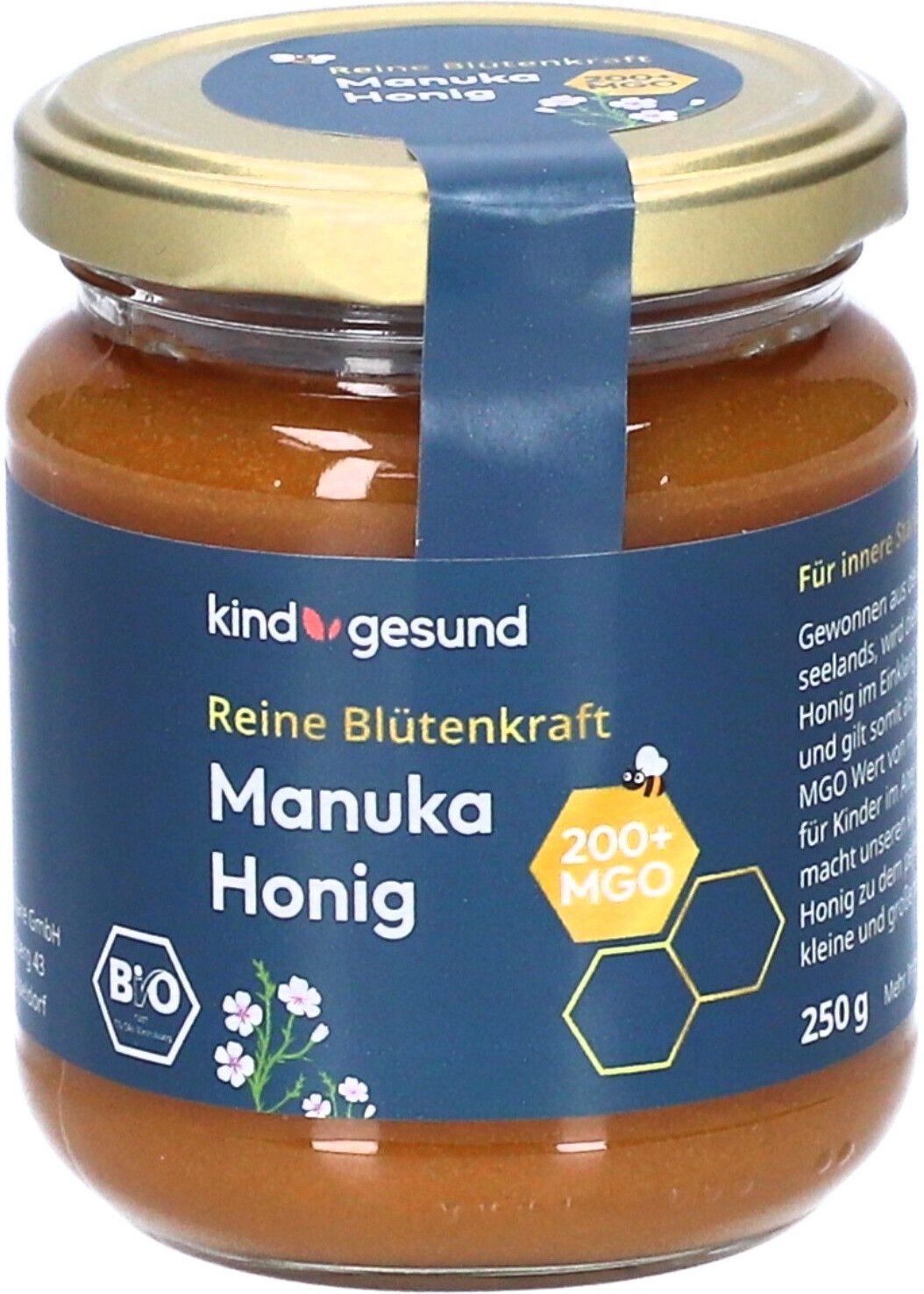 Kindgesund Bio Manuka Honig Kinder 200 MGO Sirup 250 g