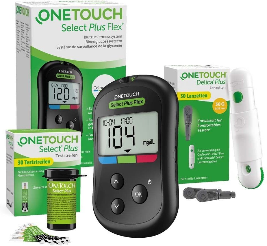 Thumbnail - ONE Touch S+F SYS Mg/Dl & OneTouch Select Plus Teststreifen 30er Packung Delica 1 St Set