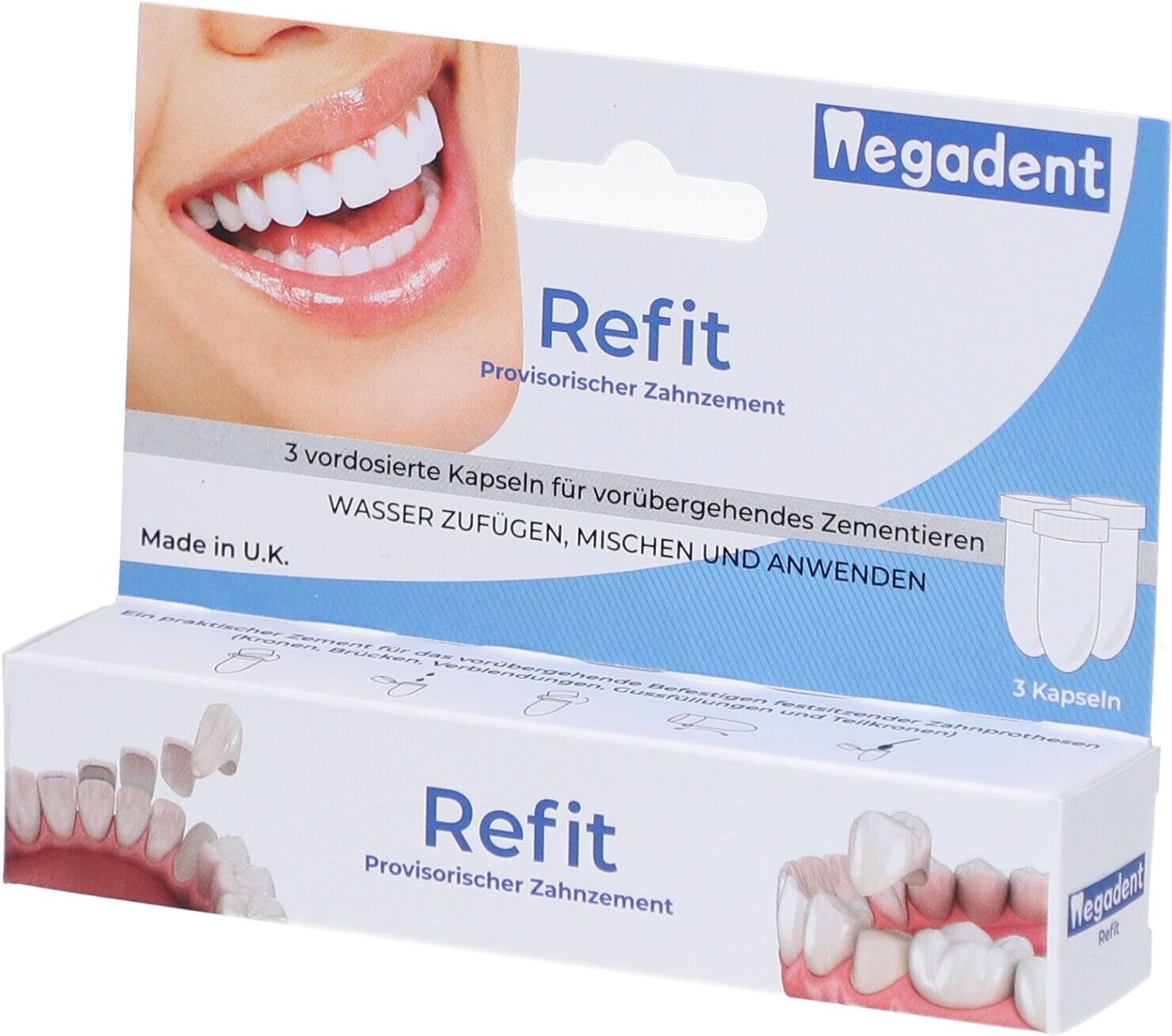 Zahnzement f.Kronen+Brücken 3 St Kapseln