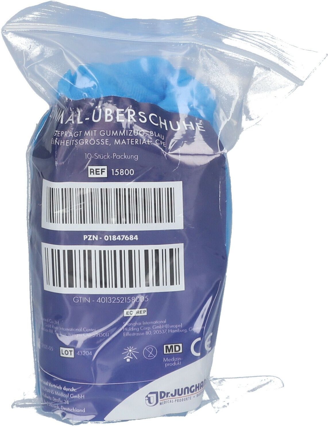 Überschuhe Einmal Kunststoff blau 10 St Schutzhüllen