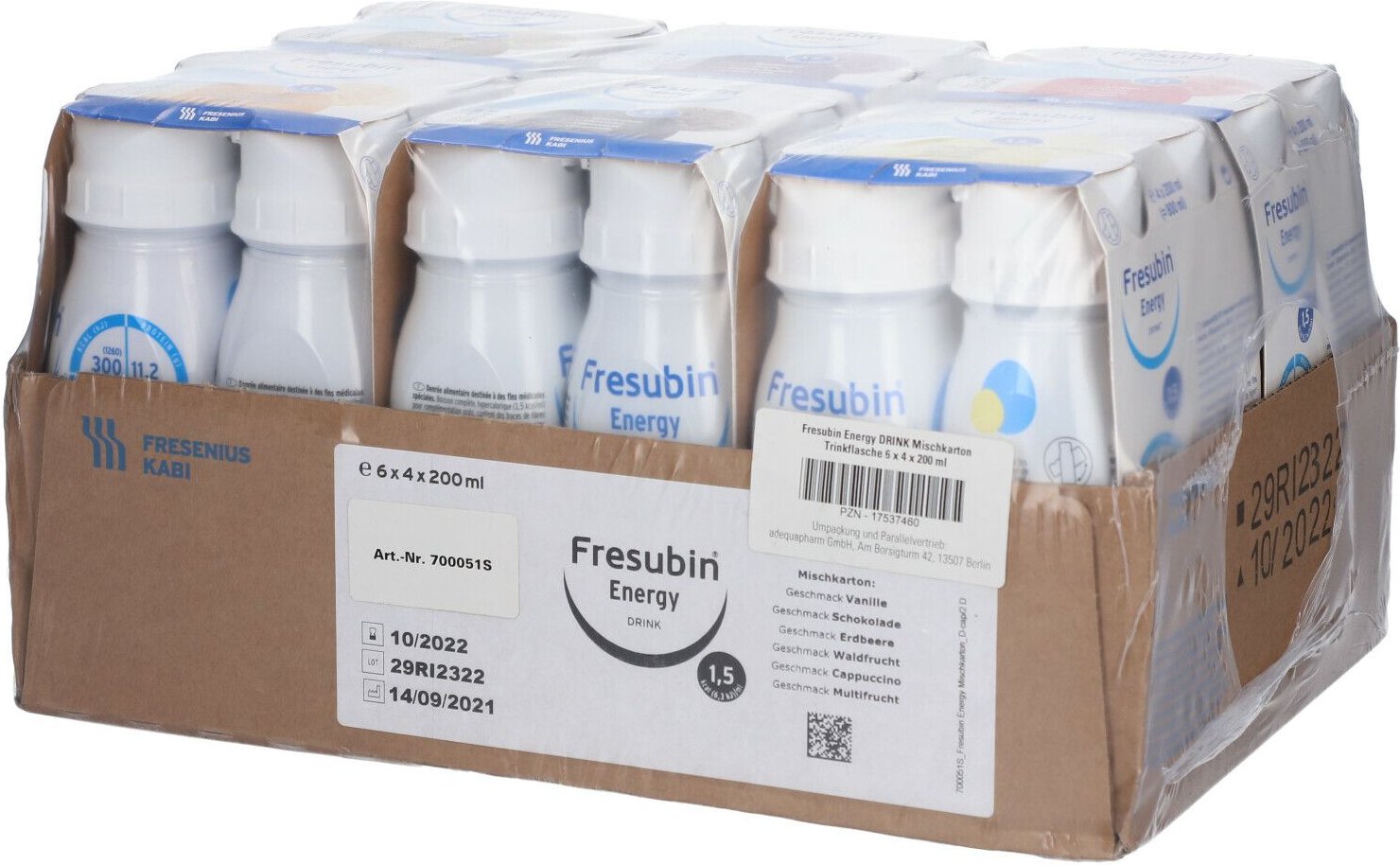 Fresubin Energy Drink Mischkarton Trinkflasche 24x200 ml Lösung