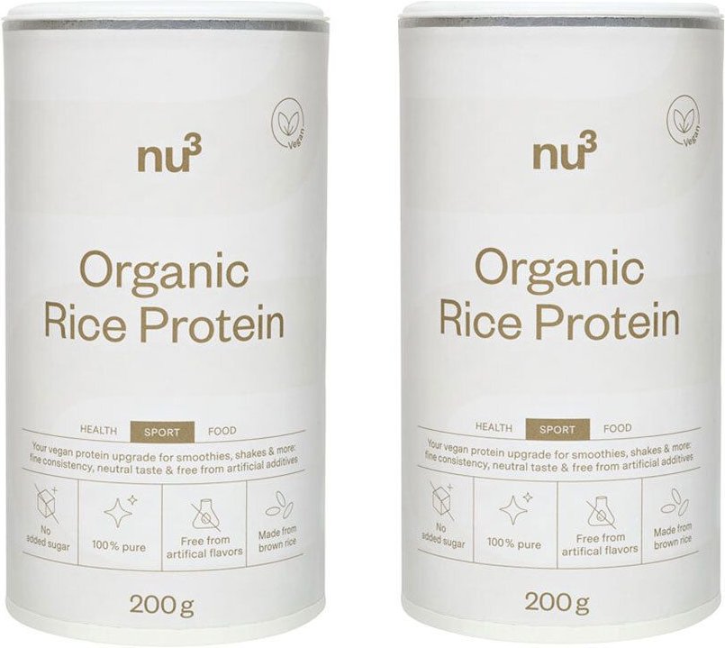 nu3 Bio Reisprotein Doppelpack 2x200 g Pulver