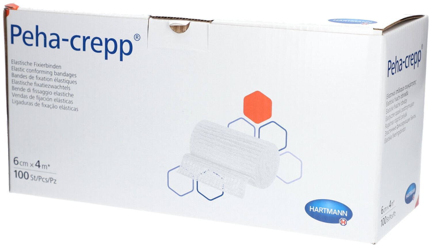 Peha Crepp Fixierbinde 6 cmx4 m comp.verp. 100 St Binden