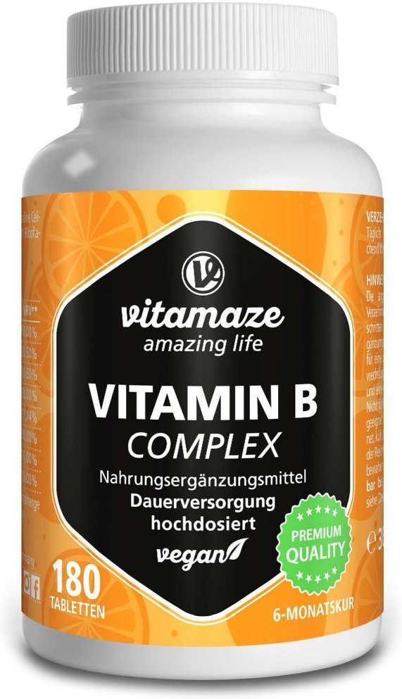 Vitamin B Complex hochdosiert vegan Tabletten