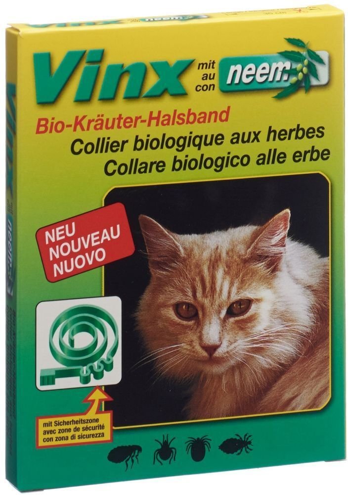 Vinx Neem Kräuter Halsband 35cm Katze grün 1 St