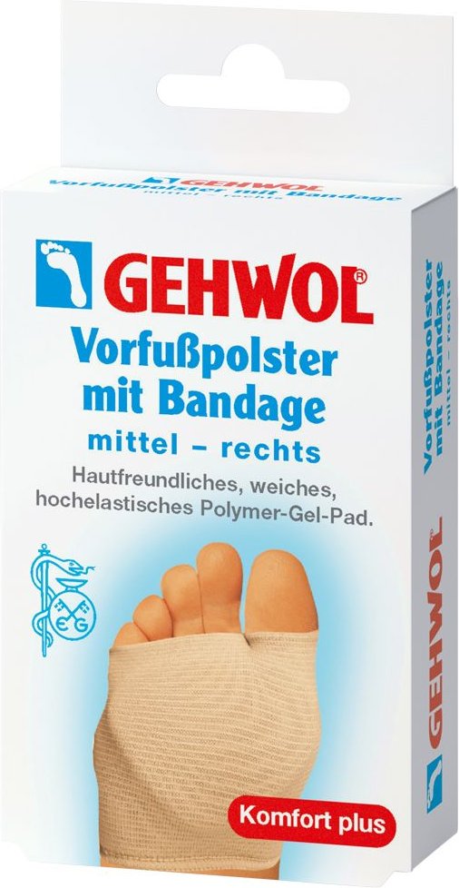 Gehwol Vorfußpolster mit Bandage rechts mittel 1 St Einlagen