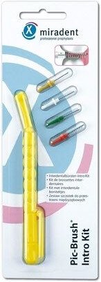 Miradent Interd.Pic-Brush Intro Kit 1H+4B.gelb 1 St Zahnbürste