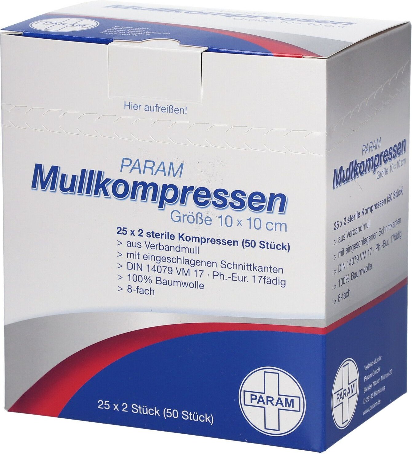 Mullkompressen 10x10 cm 8-fach steril