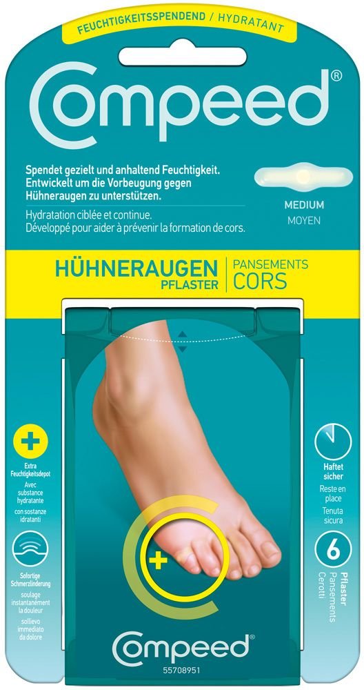 Compeed Hühneraugen Pflaster feuchtigkeitsspendend 6 St