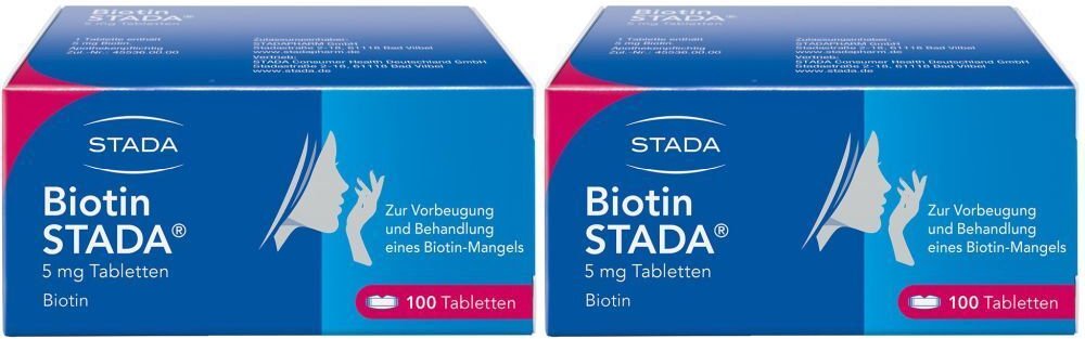Biotin Stada 5 mg Tabletten Doppelpack 2x100 St