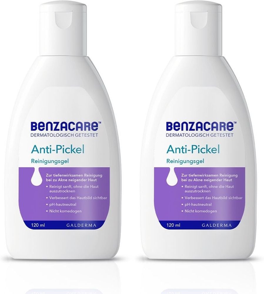 Benzacare Anti-Pickel Reinigungsgel 2x 2x120 ml Gel