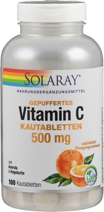 Vitamin C Kautabletten 500 mg Orange Solaray 100 St