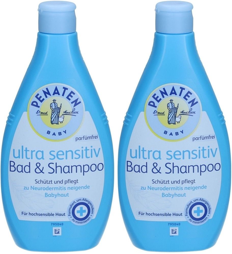 2x Penaten Ultra sensitiv Bad & Shampoo 2x400 ml