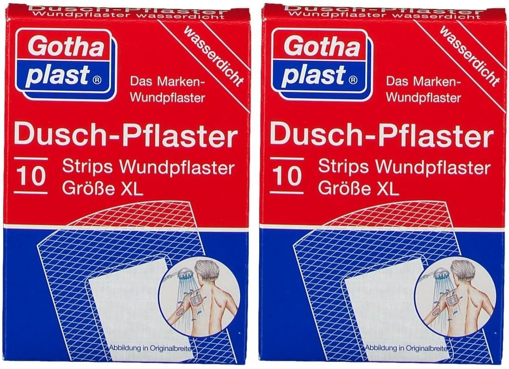 Gothaplast Duschpflaster XL 48x70 mm 2x 2x10 St Pflaster