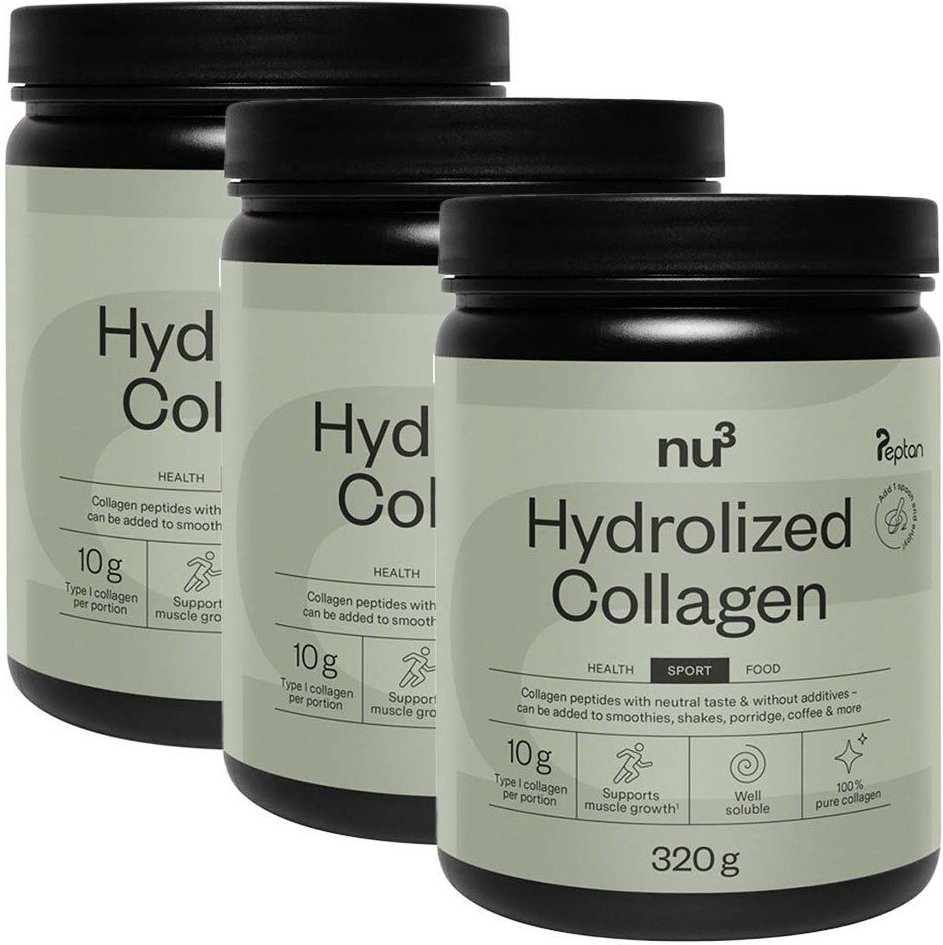 nu3 Kollagenhydrolysat, Pulver 3er-Set 3x320 g