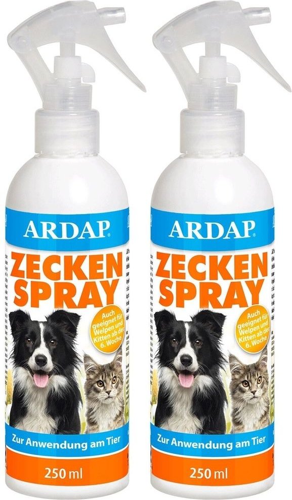Ardap Zeckenspray zur Anwendung am Tier 2x 2x250 ml Spray