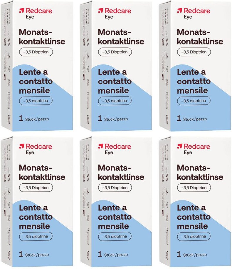 Redcare Monatslinse -3,5 5er-Pack 6x1 St Kontaktlinsen